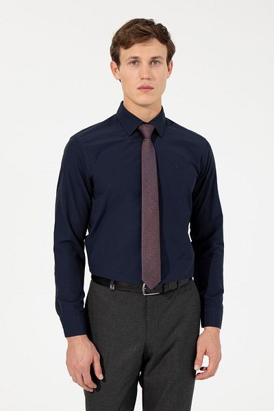 Pierre Cardin Ανδρικό πουκάμισο Navy Blue