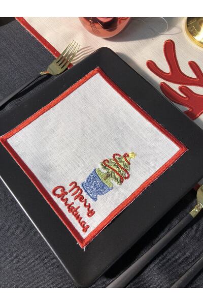 Peno Concept Yılbaşı Konseptli Ikili Kokteyl Peçetesi Nakışlı, Dertsiz Garden...