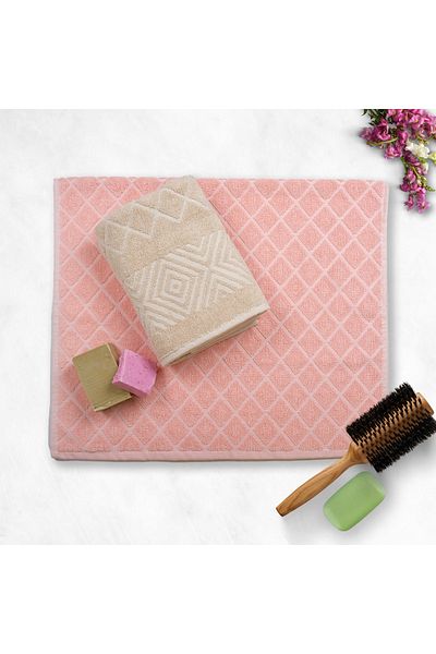 ILGIN HOME Cotton Hand Towel Face Towel Set of 2 50 X 90 Cm