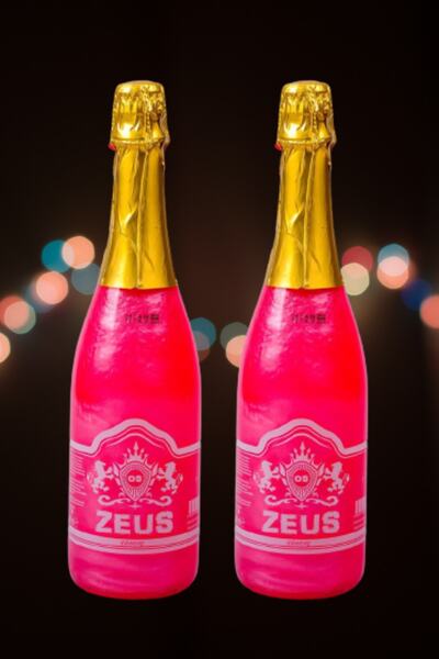 OS ZEUS 2li Set Alkolsüz Simli Şampanya Çilek Aromalı (alkolsüz Şampanya)