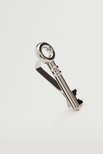 MANGO Man Men's Silver Colored Collar Pin