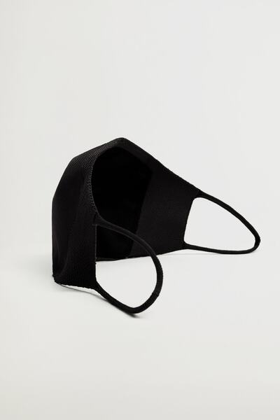 MANGO Man Erkek Siyah Yüz Maskesi