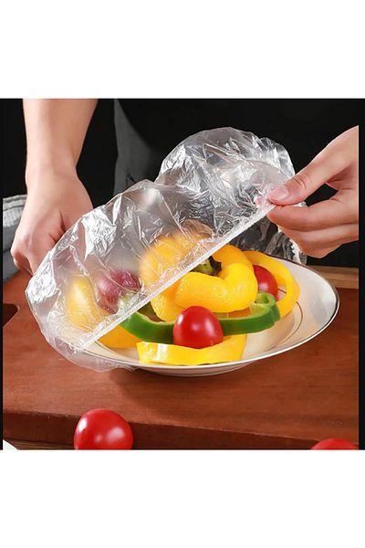 Teknoşık Lycra Stretch Food Preservation Food Cap, Multi-Use Stretch Cap 1 Pack 50 Pieces