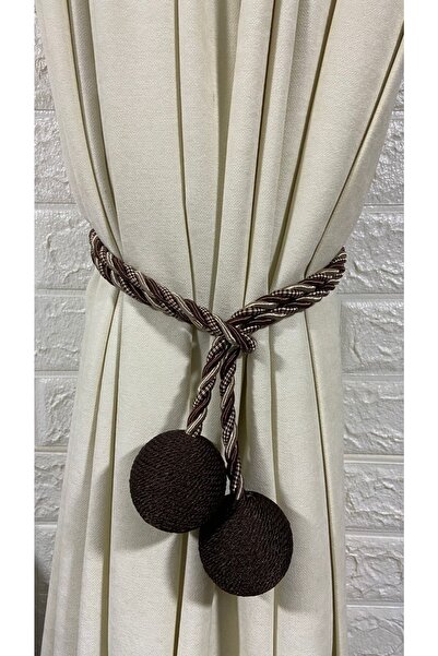 Helezoni Perde Aksesuarı Perde Toplama Bağı 2 Top Fon Perde Toplayıcı