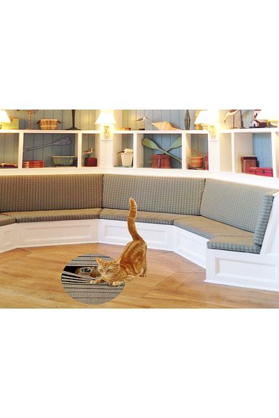 Glipet Patterned Double Sided Cat Scratching Mat Round 36*36 Cm