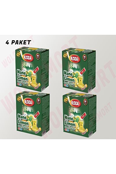 Koza Tek Içimlik Nane Limon 50 Adet x 4 Paket