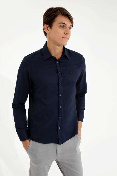 Pierre Cardin Erkek Lacivert Gömlek