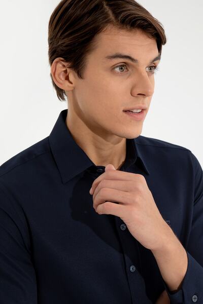 Pierre Cardin Erkek Lacivert Gömlek