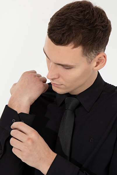 Pierre Cardin قميص رجالي أسود