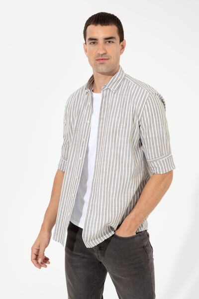 Pierre Cardin Erkek Haki Gömlek