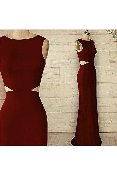 Styling Park Bel Dekolteli Uzun Abiye Elbise