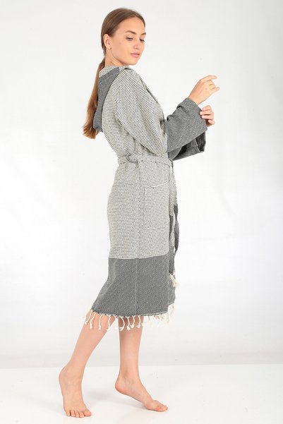Buldan Concept Dilay Loincloth Bathrobe Black