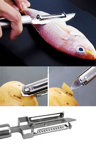 Adil Baba Multifunctional Stainless Steel 2-Piece Corer and Peeler Set