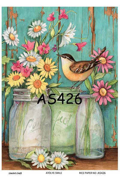 LİNEART Brass Decopage Paper La-as426