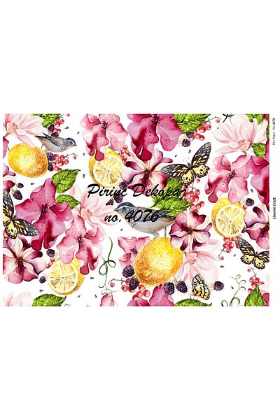LİNEART Brass Decopage Paper La-4076