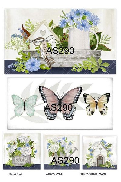 LİNEART Brass Decopage Paper La-as290