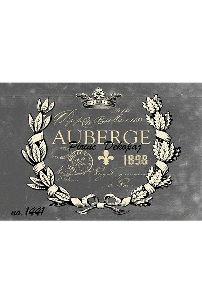 LİNEART Brass Decopage Paper La 1441