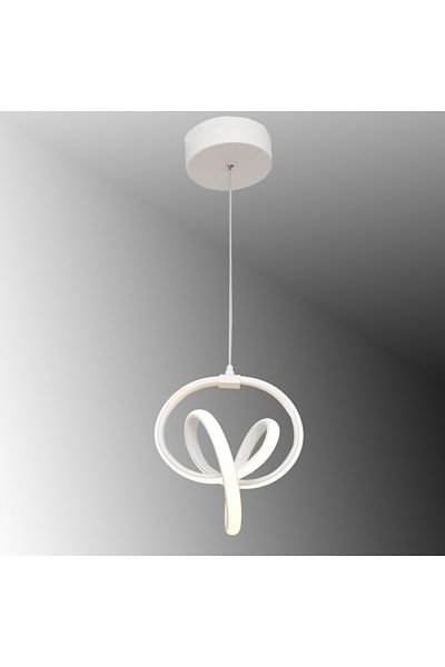TT AYDINLATMA Stilla Tt317-by Matte White LED Chandelier - Yellow Light