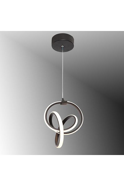 TT AYDINLATMA Stilla Tt317-sy Matte Black LED Chandelier - Yellow Light