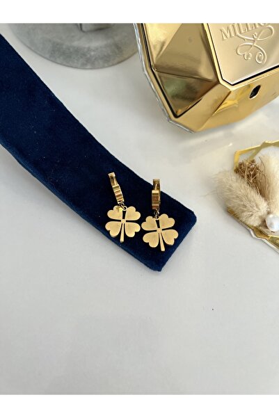 SU PERİSİ TAKI BİJUTERİ الصلب الذهب البرسيم نموذج الأقراط