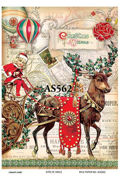 LİNEART Brass Decopage Paper La As562