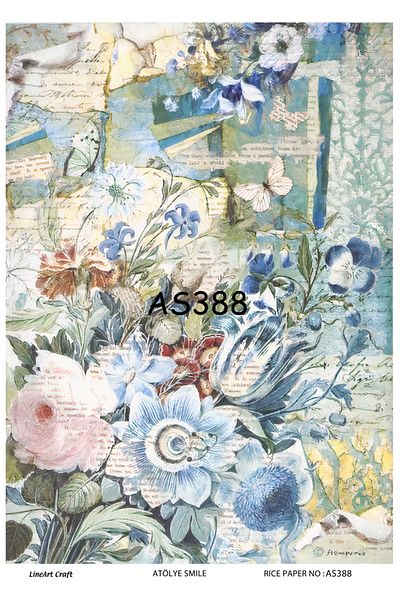 LİNEART Brass Decopage Paper La As388