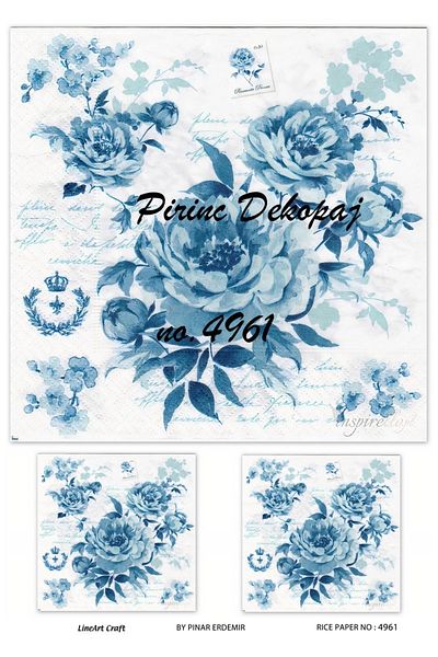 LİNEART Brass Decopage Paper La-4961