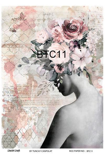 LİNEART Brass Decopage Paper La-btc11