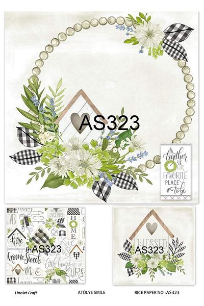 LİNEART Brass Decopage Paper La-as323