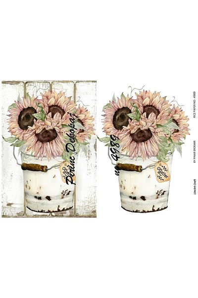 LİNEART Brass Decopage Paper La-4989