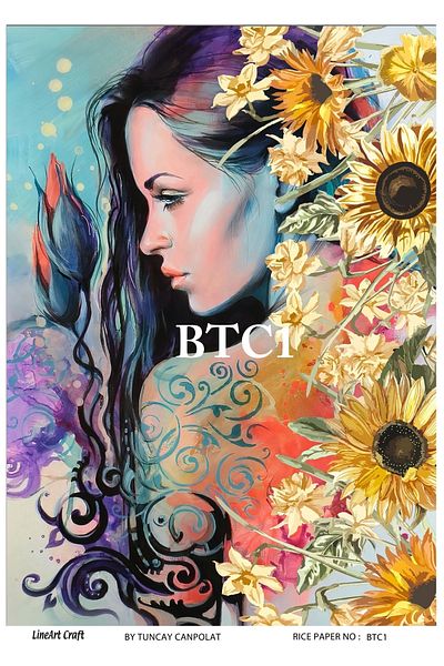 LİNEART Brass Decopage Paper La-btc1