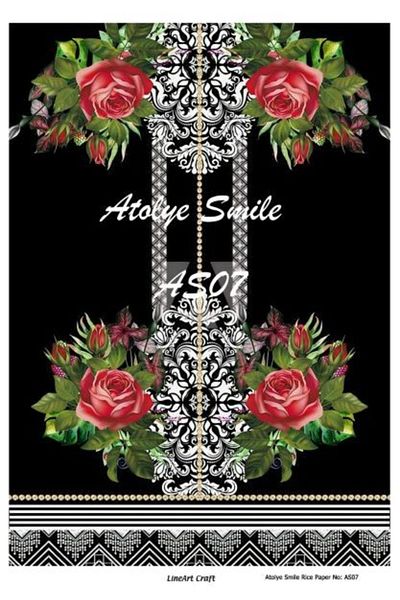 LİNEART Brass Decopage Paper La As07