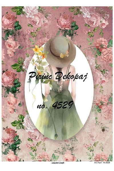 LİNEART Brass Decopage Paper La 4529