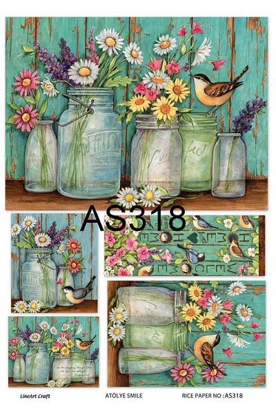 LİNEART Brass Decopage Paper La-as318