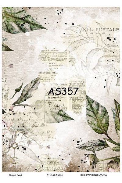LİNEART Brass Decopage Paper La As357