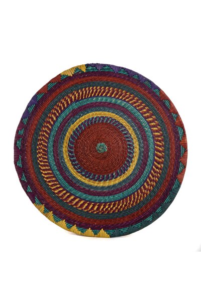 Savana El Yapımı Sanatları Nemesıa Hasır Duvar Tabağı _ 70 cm