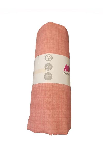 ŞENER HOME Cotton Oversize (Fitted) Elastic Sheet 2 Pieces Cover Pillow Case 180X200 cm - Salmon