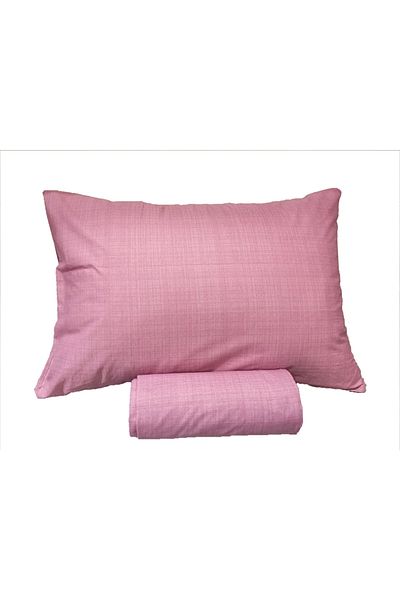 ŞENER HOME Cotton Single (Fi̇tted) Fitted Sheet Pillowcase - Light Lilac