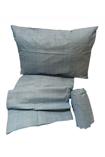 ŞENER HOME Cearşaf de pat special din bumbac (Fitted) 1 bucată husă de pernă 120x200 cm - Cyan