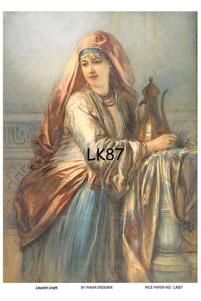LİNEART Brass Decopage Paper La-lk87