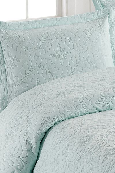 Örtüm Καπιτονέ κάλυμμα κρεβατιού Ivy Light Green Διπλό Microfiber