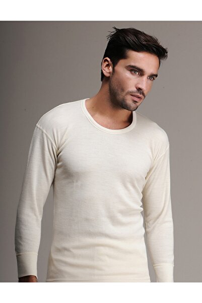 Hasyün 102 Tricou de lână cu mânecă lungă pentru bărbați