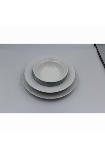 Güral Porselen Alfa 24 Parça Yemek Takımı Dekorsuz