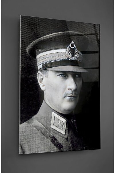 TAULART Στρατιωτικός ζωγραφικός πίνακας με γυαλί του Μουσταφά Κεμάλ Ατατούρκ