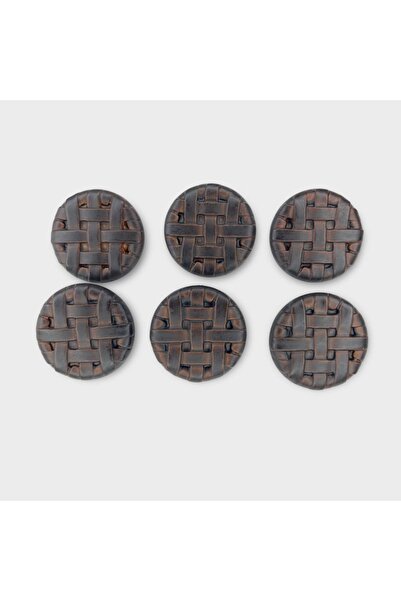 Turuncu Tuhafiye 6'lı Düğme Seti 3.5 Cm