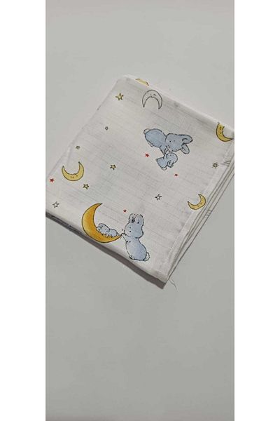 Alpıno Newborn 100% Cotton 110Cmx110Cm Multi-Purpose Muslin Blanket - Baby Blanket and Muslin Cloth
