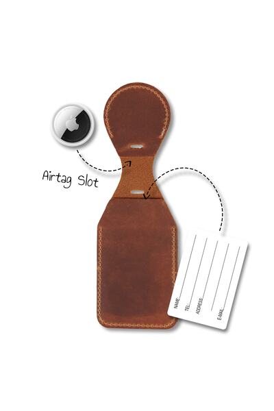 LONDO Истинска кожена табелка с име