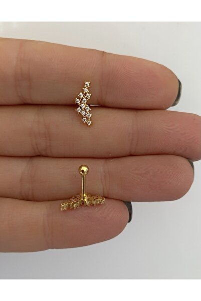 Arescollection Cerrahi Çelik Tragus Conch Helix Lobe Uyumlu Piercing Küpe