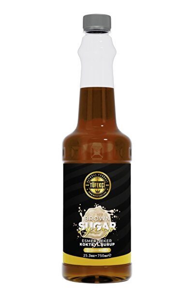 By Tüfekçi Esmer Şeker Brown Sugar Kokteyl, Pasta Ve Kahve Şurubu Yeni Formül Yüksek Aroma 750 Ml