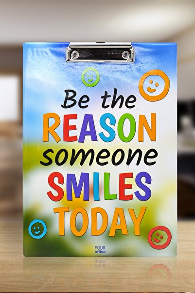 Four Office A4 Motivational Text Patterned Colorful Quality Secretarial File